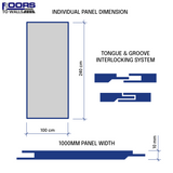 Large Ebchester - 1m Premium Shower Wall Panelling - Floors To Walls