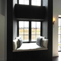 Slat Wall Panel Acoustic Wide Lat - Charcoal Black