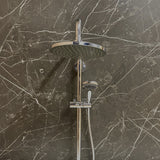 Large Romagna Graphite Quartz - 1m Shower Wall Panelling - Floors To Walls