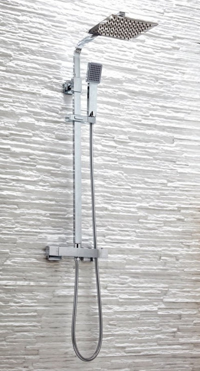 Elliot Chrome Square Rigid Riser Shower