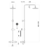 Serena Chrome Round Rigid Riser Shower