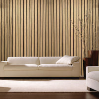Slat Wall Panel Acoustic Wide Lat - Walnut - Floors To Wall
