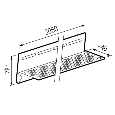 VOX Fronto External Slat Wall Trims - Bottom Ventilation Trim - Floors To Walls
