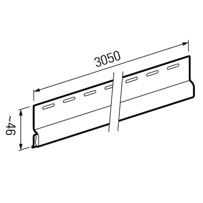 VOX Fronto External Slat Wall Trims - Starter Trim - Floors To Walls