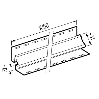 VOX Fronto External Slat Wall Trims - Inside Corner - Golden Oak