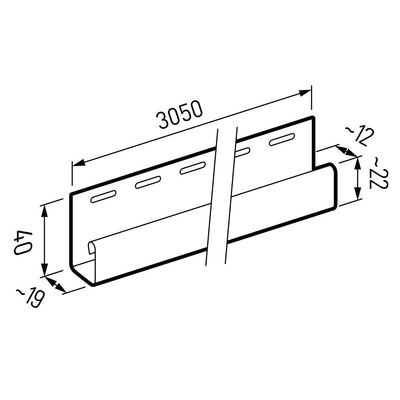 VOX Fronto External Slat Wall Trims - J Trim - Floors To Walls