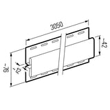 VOX Fronto External Slat Wall Trims - Centre Joint - Golden Oak