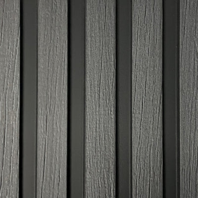 Large Waterproof Slat Panel 300mm - Charcoal - Floors To Walls