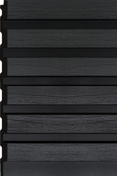 Large Waterproof Slat Panel 300mm - Charcoal - Floors To Walls