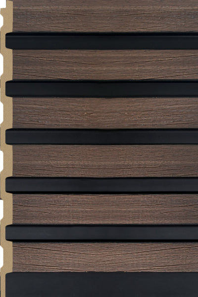 Slat Wall Waterproof Premium 300mm - Walnut - Floors To Walls