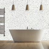 Large White Sparkle Shower Panel - 1m Shower Wall Panelling - Floors To Walls
