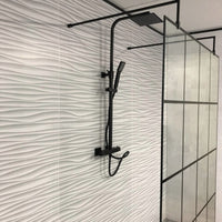 Large Wave Tile - 1m Shower Wall Panelling - Floors To Walls
