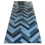 Large Matt Chevron Herringbone Multi Blue - 1m Shower Wall Panelling - Floors To Walls