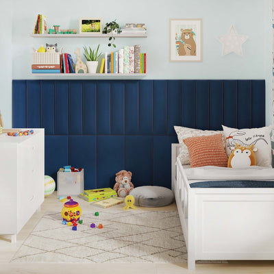 Vox Vilo Upholstered Wall Panel 15cm x 60cm - Navy - Floors To Walls