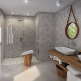 Large Concrete - 1m Shower Wall Panelling - Floors To Walls