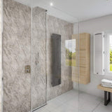 2 Sided Shower Wall Kit - Grey Marble - Floors To Walls