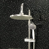 Large Black Sparkle - 1m Shower Wall Panelling - Floors To Walls