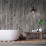 Large Distressed Oak Grey - 1m Shower Wall Panelling - Floors To Walls