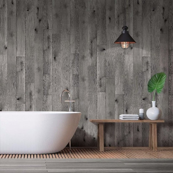 3 Sided Shower Wall Kit - Distressed Oak Grey - Floors To Walls