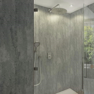 Large Lava Concrete - 1.2m Shower Wall Panelling - Floors To Walls