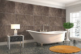 Large Tile Bronze Premium - 1m Shower Wall Panelling - Floors To Walls