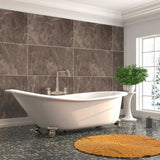 Large Tile Bronze Premium - 1m Shower Wall Panelling - Floors To Walls