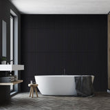 Slat Wall Panel - Black 600x600mm 4 Pack - Floors To Walls