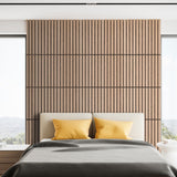 Slat Wall Panel - Natural Oak 600x600mm 4 Pack - Floors To Walls