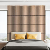 Slat Wall Panel - Natural Oak 600x600mm Single - Floors To Walls