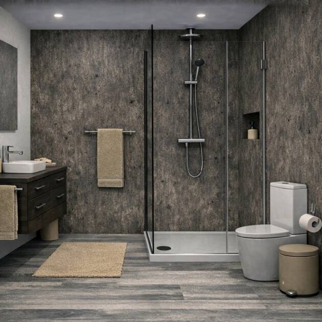 Carbon Stone - 1m Shower Wall Panelling