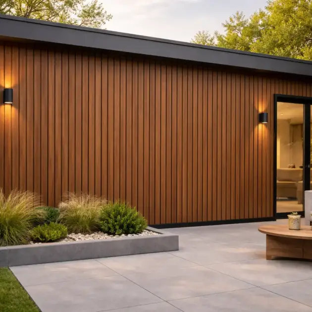 External Slat Wall Cladding - Dark Teak 2.5m