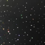 Large Black Sparkle - 1m Shower Wall Panelling - Floors To Walls