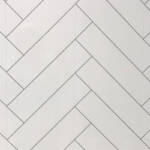Gloss White Chevron Tile - Pack of 4 - Floors To Walls