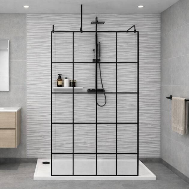 Large Wave Tile - 1m Shower Wall Panelling