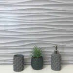 Large Wave Tile - 1m Shower Wall Panelling - Floors To Walls