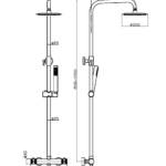 Core Round Rigid Riser Shower - Floors To Walls