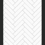 Large High Gloss White Chevron - 1m Shower Wall Panelling - Floors To Walls