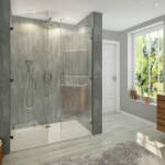 Large Lava Concrete - 1m Shower Wall Panelling - Floors To Walls