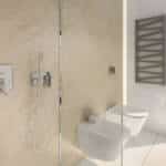 Pergamon 1m Shower Panel in bathroom