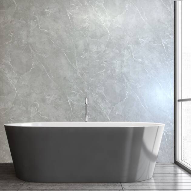 Large Puglia Grey Quartz - 1m Shower Wall Panelling - Floors To Walls