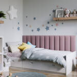 Vox Vilo Upholstered Wall Panel 15cm x 60cm - Powder Pink - Floors To Walls