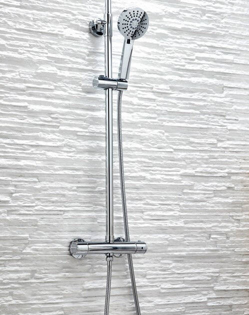 Serena Chrome Round Rigid Riser Shower