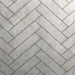 Large Matt Grey Chevron - 1m Shower Wall Panelling - Floors To Walls