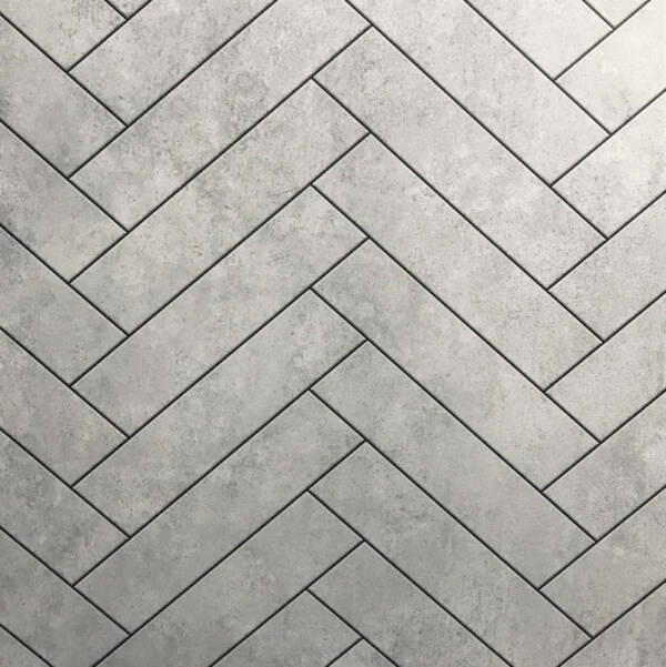 Large Matt Grey Chevron - 1m Shower Wall Panelling - Floors To Walls