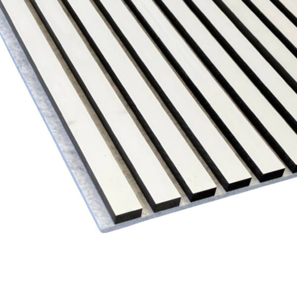 Slat Wall Panel Acoustic - White - Floors To Walls