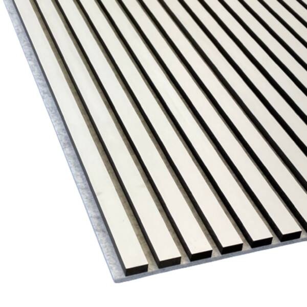 Slat Wall Panel Acoustic - White - Floors To Walls
