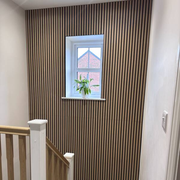 Slat Wall Panel Acoustic - Natural Oak