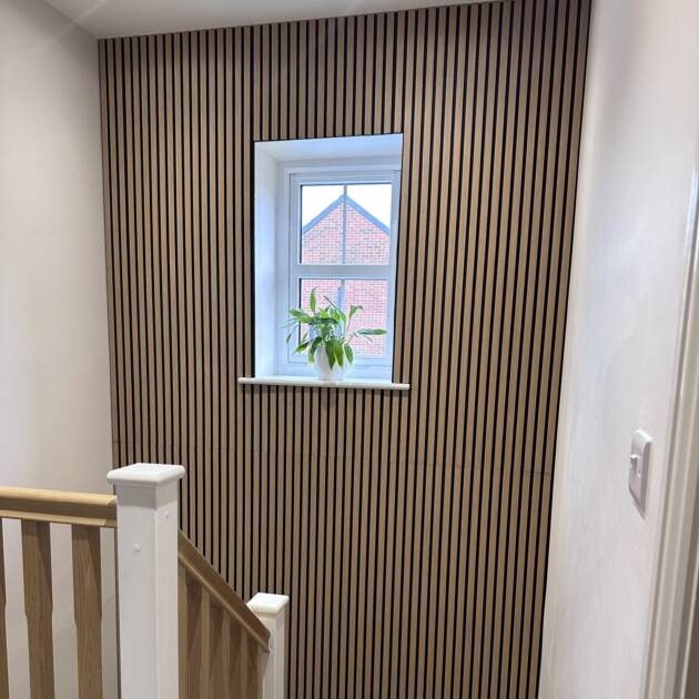 Slat Wall Panel Acoustic - Natural Oak