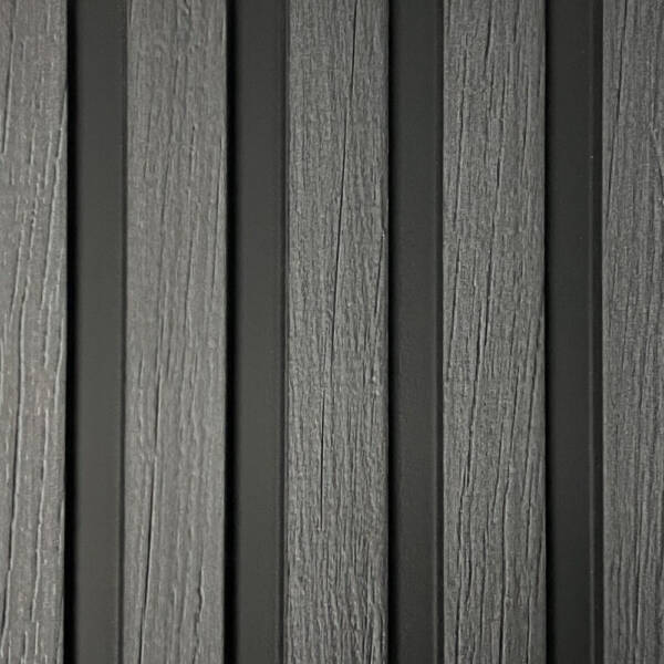 Large Waterproof Slat Panel 300mm - Charcoal - Floors To Walls