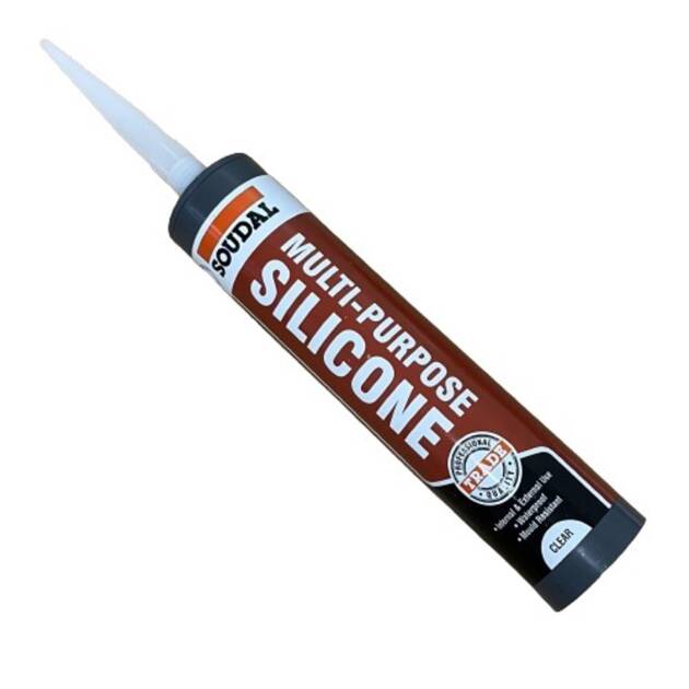 Soudal Multi-Purpose Silicone Trade Professional Quality - Clear - Floors To Walls
